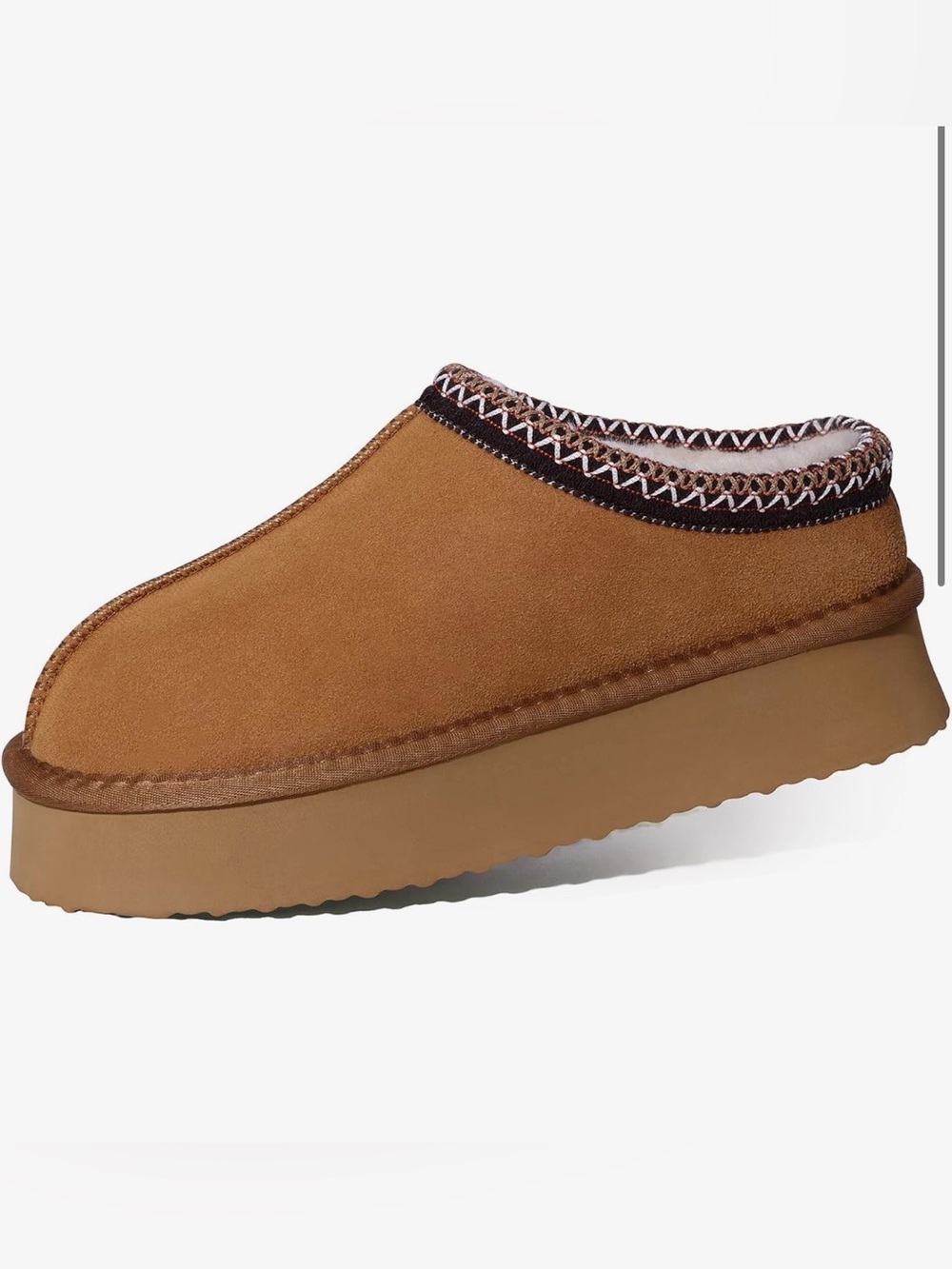 Short Ankle Suede Slip On Platforms